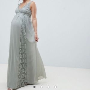 Little mistress maternity maxi dress gown - size 6
